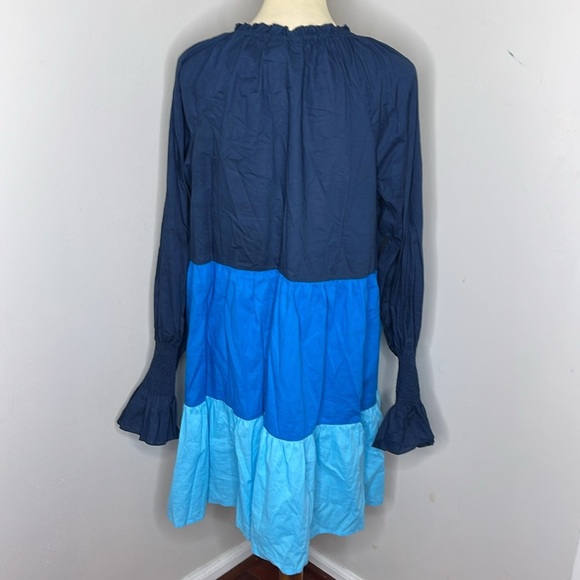 Figue Bella Short Dress Blue Color‎ Block - Picture 6 of 12